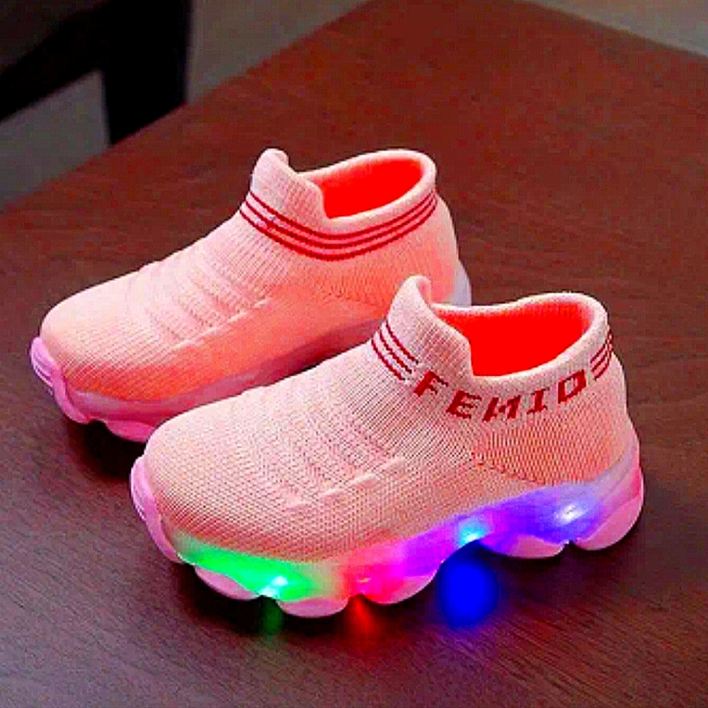 LED Lightweight Pink Toddler Girl Shoes for Any Occasion - Picture 1 of 1